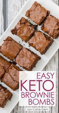 Rich dark chocolate and fat bomb macros make these fluffy keto brownies the perfect dessert (or snack.) Full of healthy fats and perfectly low carb..