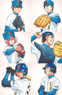 Diamond no ace... Miyuki Kazuya.. Kuramochi... Seidou.. Anime boys... Sawamura.. Kominato