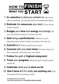 How to Finish What You Start Manifesto