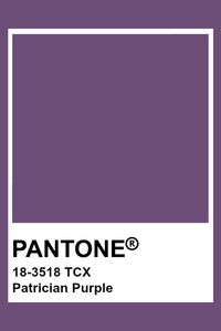 PANTONE 18-3518 TCX Patrician Purple #pantone #color #purple