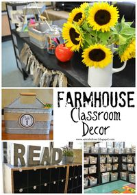Farmhouse Style Classroom Decor, Fixer Upper Classroom Decor, Burlap and Chalkboard Classroom Decor Ideas.