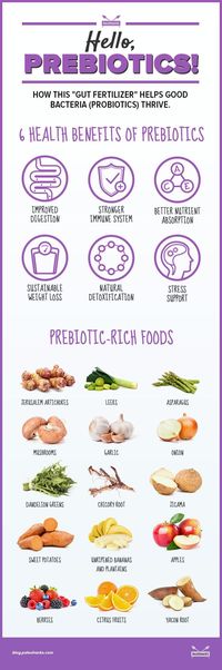 You can't nurture the probiotics in your system without these prebiotics.