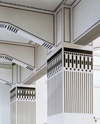 Architectural detail from the Post Office Savings Bank Building in Vienna, designed by Otto Wagner.