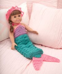 Free Crochet Pattern - 18-inch Doll Little Mermaid Costume
