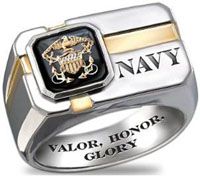 U.S. Navy Mens Silver Ring. #ring #jewelry #SterlingSilver
