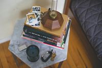 Great bedside style in this tiny room makeover by Justin Livingston! | west elm