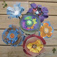 Denim Fabric Flowers | Crafts by Amanda