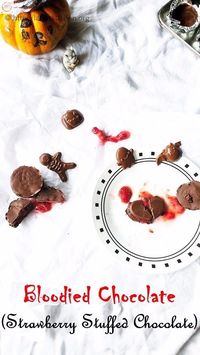 Strawberry Jam Stuffed Chocolate - Cooking with Smile