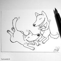 HUMOR - Character strengths presented with animals drawn with ink on paper by elinap - © Elina Puohiniemi