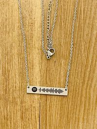 Our necklaces is classic in style and bold in design.#codenecklace #customnecklace #giftforgirlfriend #silvernecklace