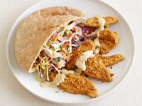 Falafel-Crusted Chicken With Hummus Slaw from #FNMag
