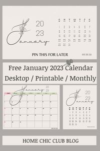 In this article: Free January 2023 Desktop Calendar + Free Printable and Monthly Calendar you can download and print quick and easy. Use them for your home, office and share with friends and co-workers!