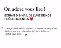 On adore vous lire ! Un extrait d'e-mail de l'une de nos fidèles clientes. maisonchardin.fr