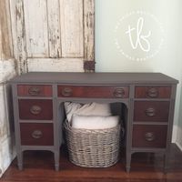 Vintage Desk In Espresso