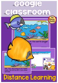 Need a science fact booklet to learn all about fish? Grab this Google Classroom activities for kindergarten, and struggling first graders. Engage kids with technology while reading at the same time AND doing some writing. This resource contains the digital fact booklet link, the paper fact booklet, writing in both formats, and a craft to create. #kindergarten #kinderscience #kinderfactbooklet #TheBeezyTeacher #Teacherspayteachers #googlescience