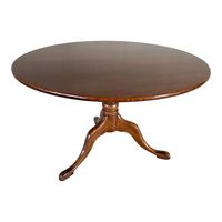 French Vintage Tilt Top Round Breakfast Dining Table | Chairish