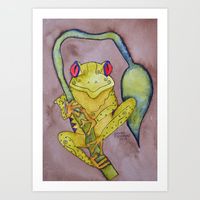 Demonic Eye Frog Art Print by wandarichmond | Society6