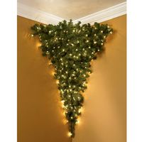 The Upside Down Corner Christmas Tree - Hammacher Schlemmer