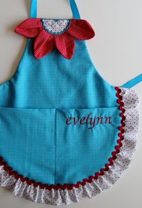 Fun Flower Child's Apron Personalized by TheNewVintageHome, $35.00