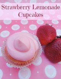Strawberry Pink Lemonade Cupcakes perfect for Valentines