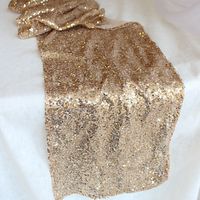 For my Bridal Show Display Table - Champagne Gold Table Runner | Gold Wedding Decorations | Afloral