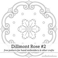Free Hand Embroidery Pattern: Dillmont Rose #2 – NeedlenThread.com