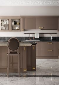 The glossy lacquered frame door featuring transparent glass with a diamond pattern, version without handle – provides perfect visibility of the contents and concurrently creates a scenic dimension for the room.