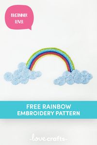 Learn how to chainstitch embroider with a free rainbow design | Downloadable PDF from LoveCrafts.com