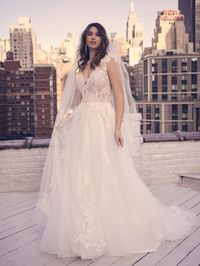 Bernadette Illusion Lace A-Line Bridal Gown | Maggie Sottero