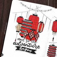 Bullet Journal Theme: Red Lanterns - The Smart Wander