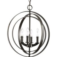 #1 Choice for foyer lighting - Progress Lighting P3827-20 Equinox 4-Light foyer light, Antique Bronze - 18 3/8" high (limit is 24" at most). $163.73 at Westway Electric Supply