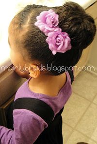 #naturalhair, flat twist sock bun, #natural hair