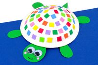 Fabriquer une tortue avec une assiette en carton - Animaux - 10 Doigts