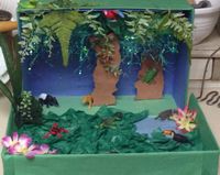 Rainforest diorama