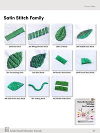 Learn all the possible stitches in the Satin Stitch family from one place!