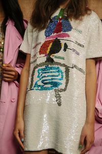 Backstage at Ashish SS16