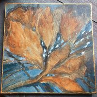 Marie Wheeler on Instagram: “So I decided to play around with negative painting and acrylics on an 8x8 canvas. By using a glazing medium and some fluid the paint…”