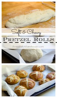 Soft & Chewy Pretzel Rolls, FlowerPatchFarmhouse.com