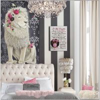 The Lion Queen's Room: #Teen #theseapearl #interiordesign #teengirlbedroom #femininespaces #inspirationalquotes #wallart #art #artist #heathergauthier #lions #lionqueen #coronation #musicinspired #daughters #johnmayer Quote~ You are so beautiful, and I don't mean the way you style your hair or the clothes you choose to wear. Whether your skin is dark or fair, you are so very beautiful, yes you are (inside and out). Never you doubt that you are. Art by Heather Gauthier - Coronation