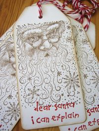Christmas Gift Tags Santa Gift Tags by CharonelDesigns on Etsy, $4.95