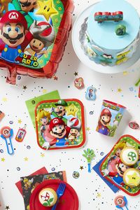 Game on! Browse our Super Mario birthday party decorations, balloons and party favours, and create a birthday bash in record time!