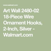 Art Wall 2480-02 18-Piece Wire Ornament Hooks, 2-Inch, Silver - Walmart.com