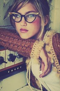 cat-eye glasses