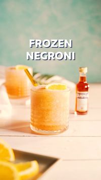 If you’re a fan of the traditional Negroni, with its iconic mix of gin, Campari and vermouth, then you are going to love this orange-flavoured, frozen Fro-groni. Yes, we said frozen - meaning that it’s blended with lots of ice like a boozy slushie - perfect for cooling down on a summer evening with. The addition of the fresh orange then brightens everything up wonderfully, making it juicy and citrusy in all of the right places.