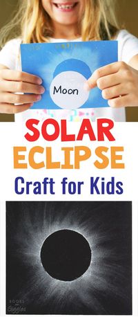 This solar eclipse craft for kids is simple and fun. Add this to your solar eclipse activity list!