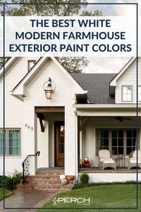 The 8 most popular white exterior paint colors for any modern farmhouse! Up your curb appeal with one of these amazing white paints!