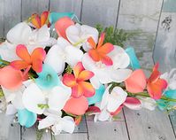 Coral Real Touch Roses Bridal or Bridesmaid Bouquet Add | Etsy