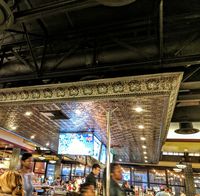 Floating tin ceiling