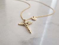 Caduceus Necklace Medical Symbol Necklace Caduceus Medical - Etsy