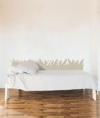 Para decorar la pared junto a la cama y evitar que se ensucie rápidamente, hemos creado este jardín Ocupan 180cm de ancho (las camas miden hasta 2 metros y desde 160cm) y suben hasta 30cm,